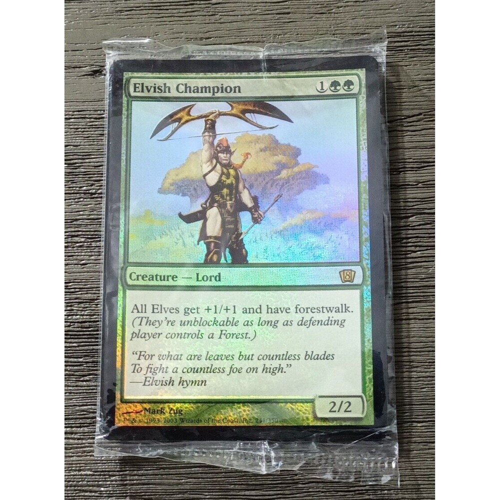 Magic The Gathering MTG Elvish Champion 8th Edition Foil Card Sealed New